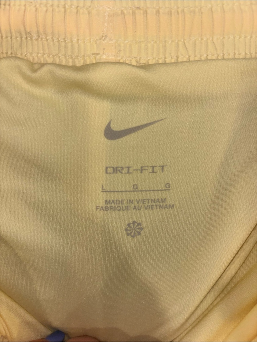 Nike Girls Butter Yellow Athletic Shorts - Picture 4 of 4